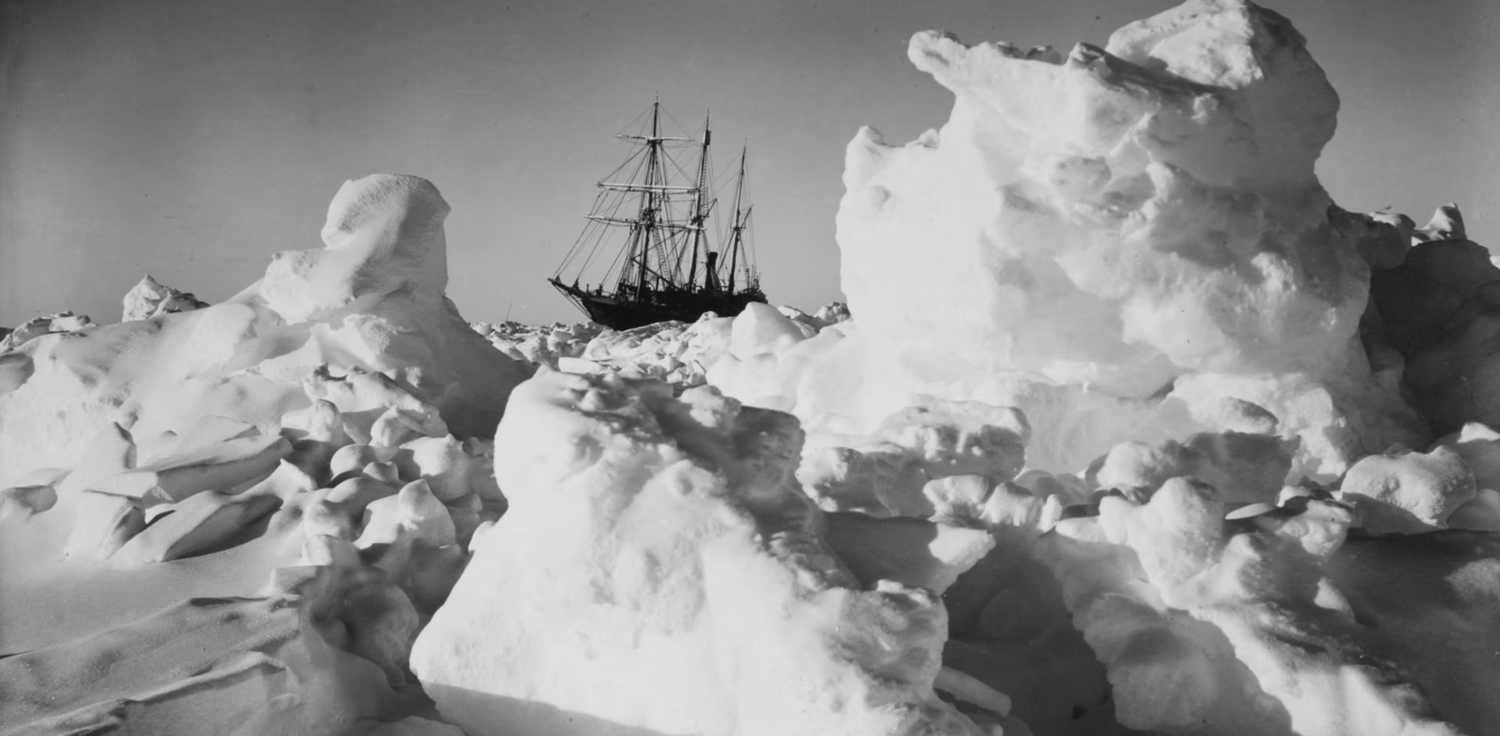 Endurance in the Weddell Sea Ice (1915)Photo by Frank Hurley — Imperial Trans-Antarctic Expedition.